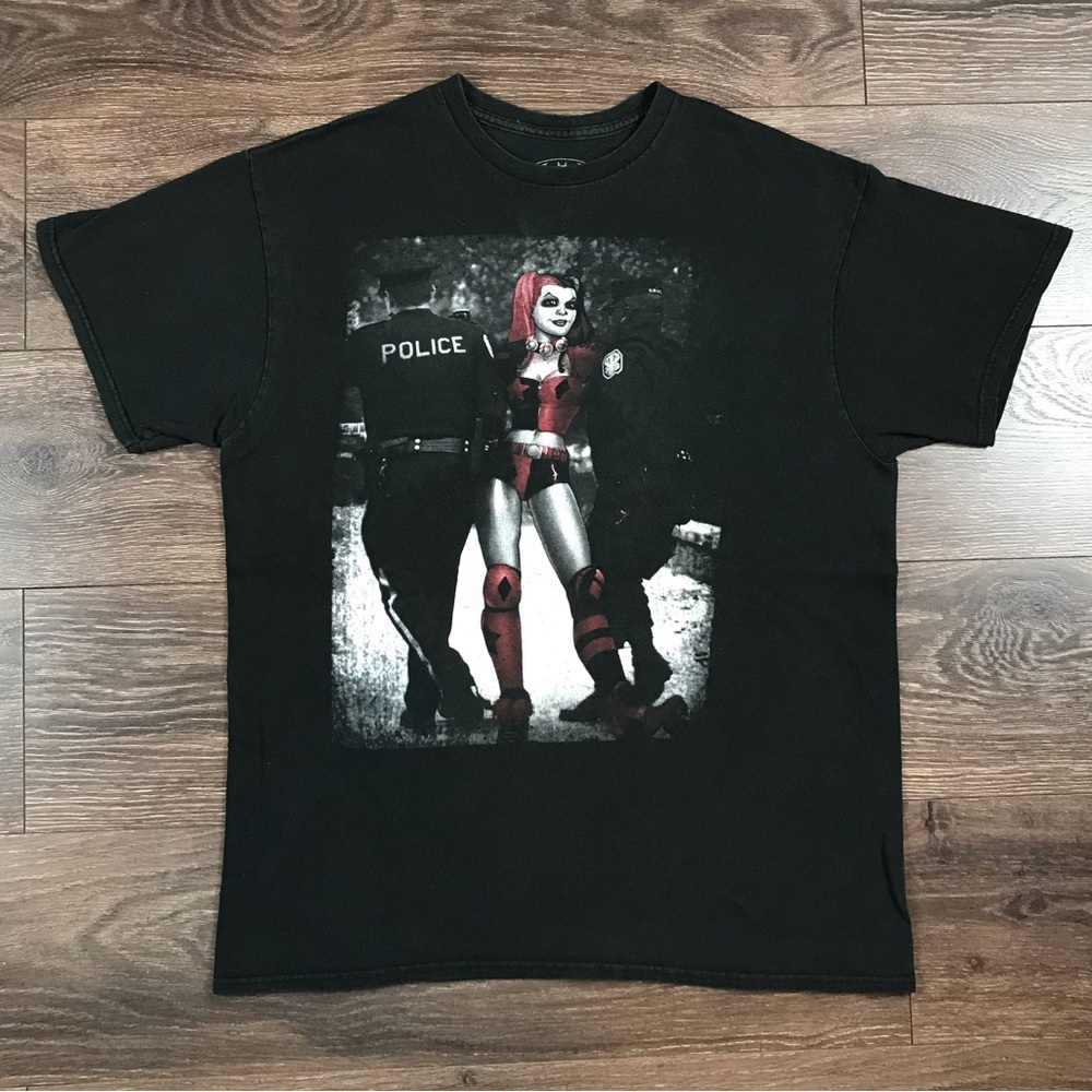 Batman DC Comics Harley Quinn Detained By Police Evil Villain Super Hero T-Shirt